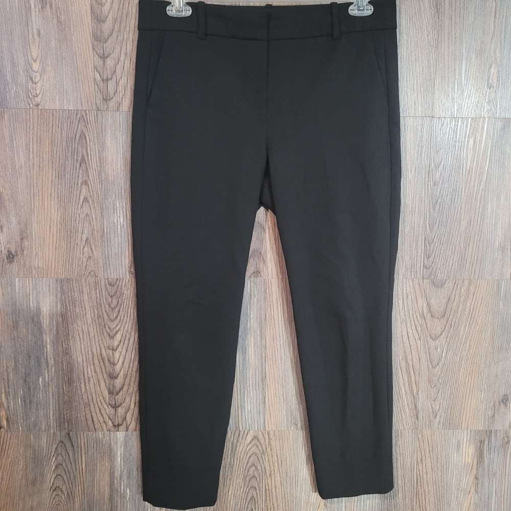 J. CREW Cameron Slim Crop Dress Pants Size 12 x 25.5 Black Stretch Career Office